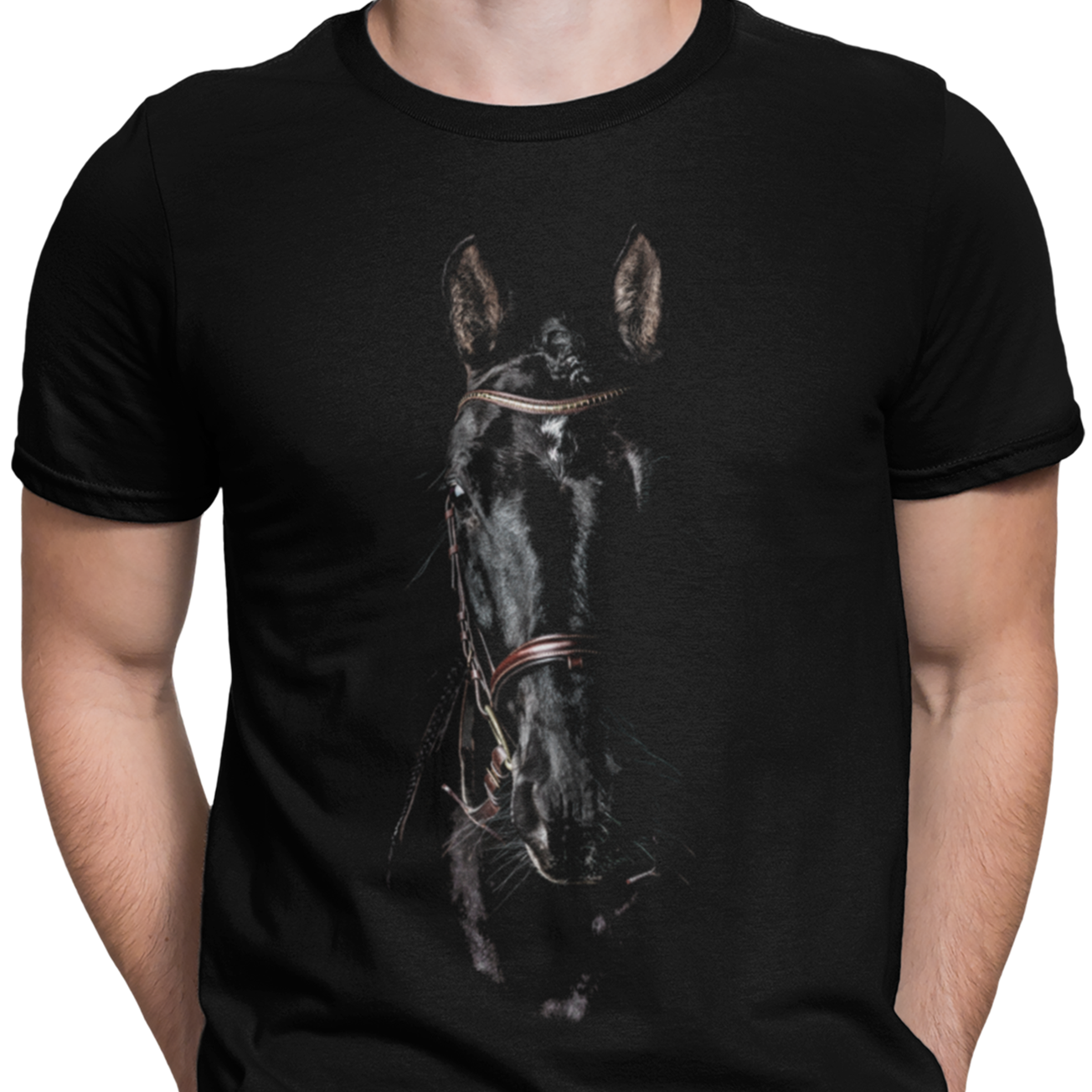 CAMISETA / SUDADERA NEGRA CABALLO NEGRO