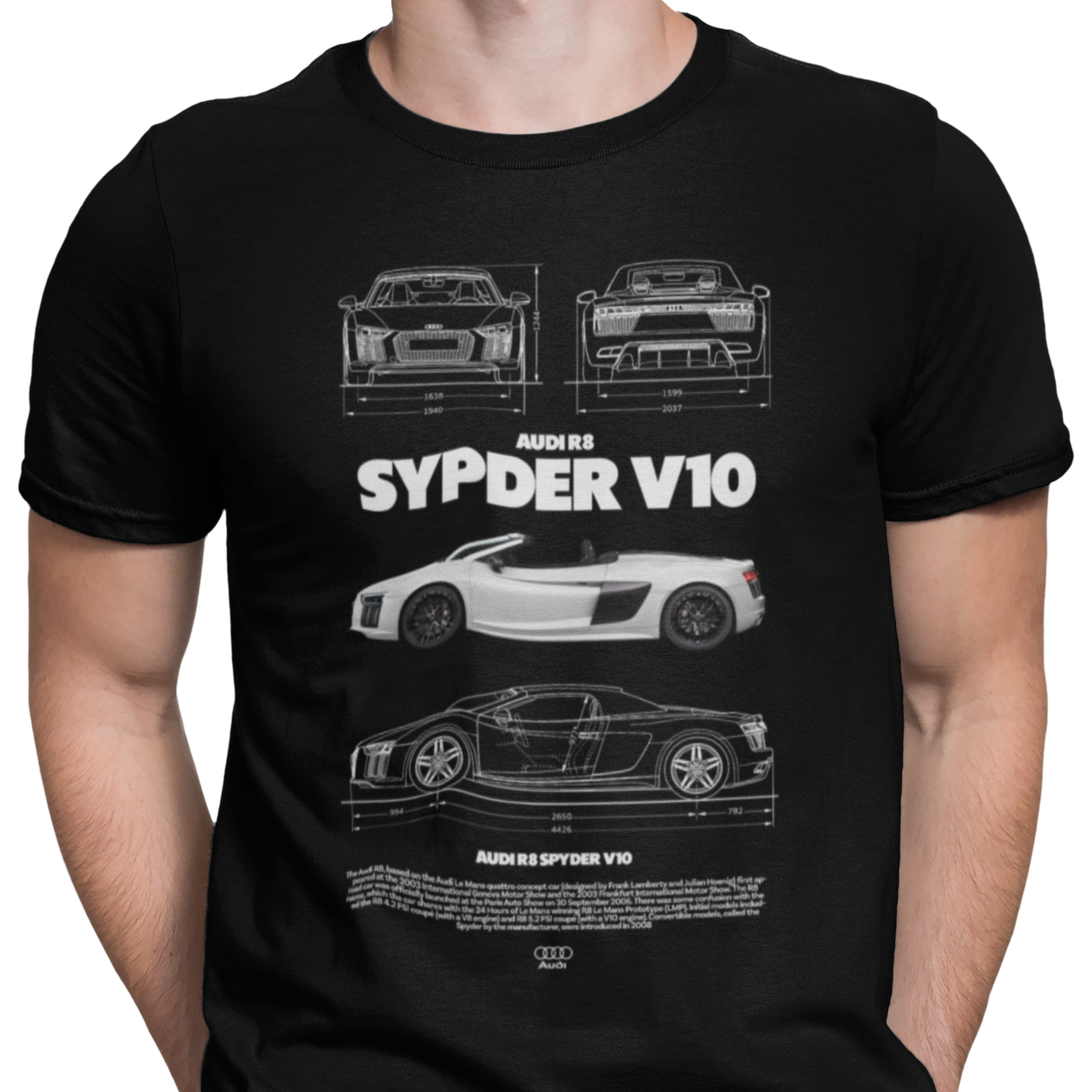 CAMISETA / SUDADERA COCHES CARS AUDI RS SYPDER V10
