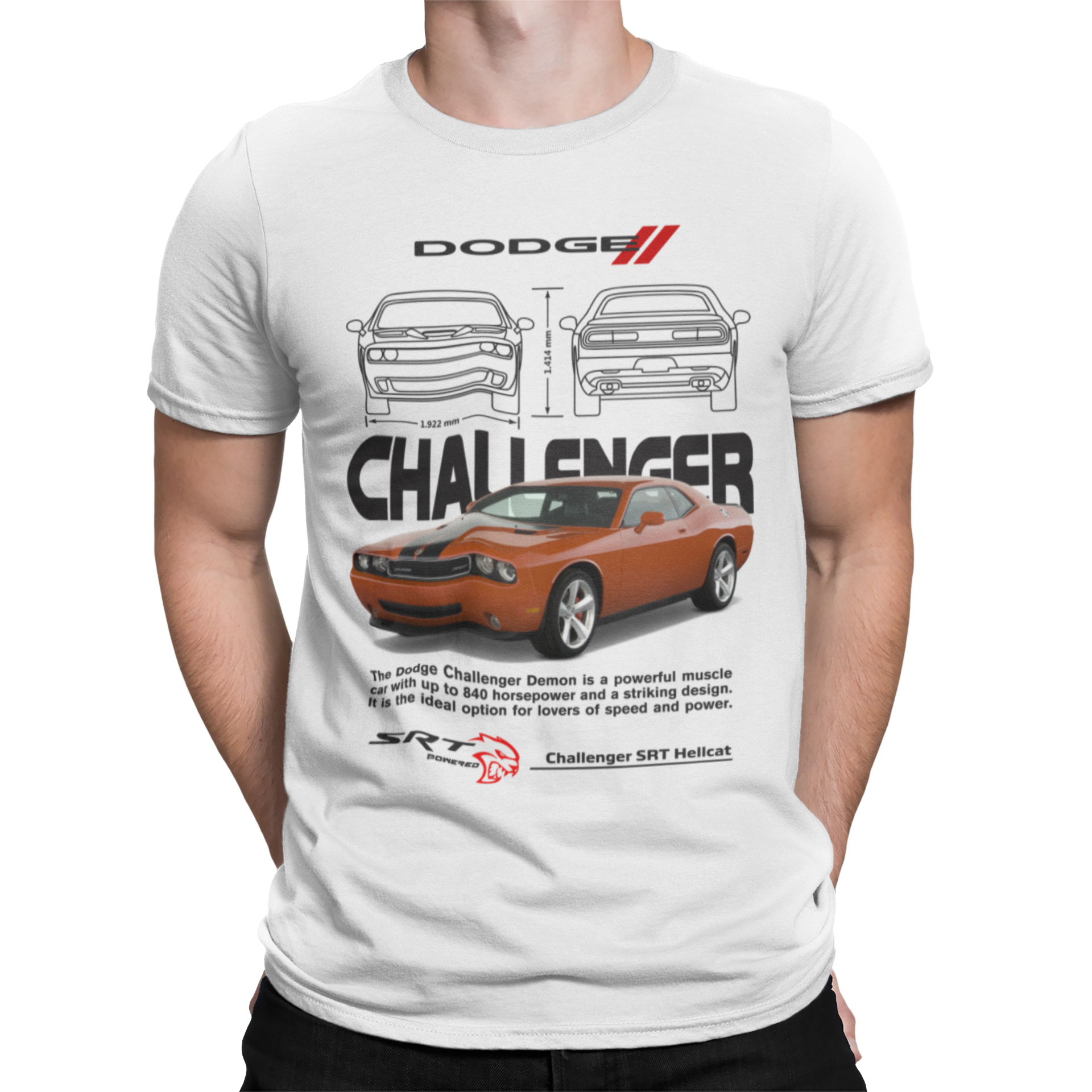 CAMISETA / SUDADERA COCHES CARS CLASICOS DODGE CHALLENGER
