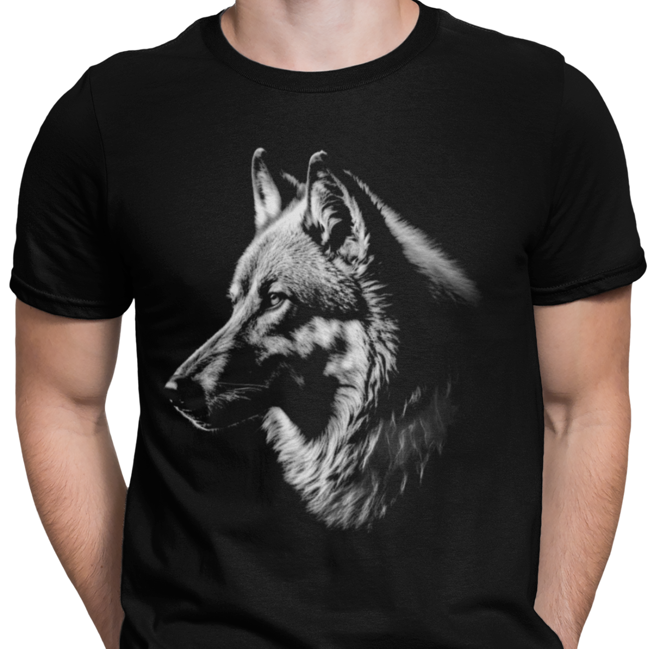 CAMISETA / SUDADERA LOBO NEGRO