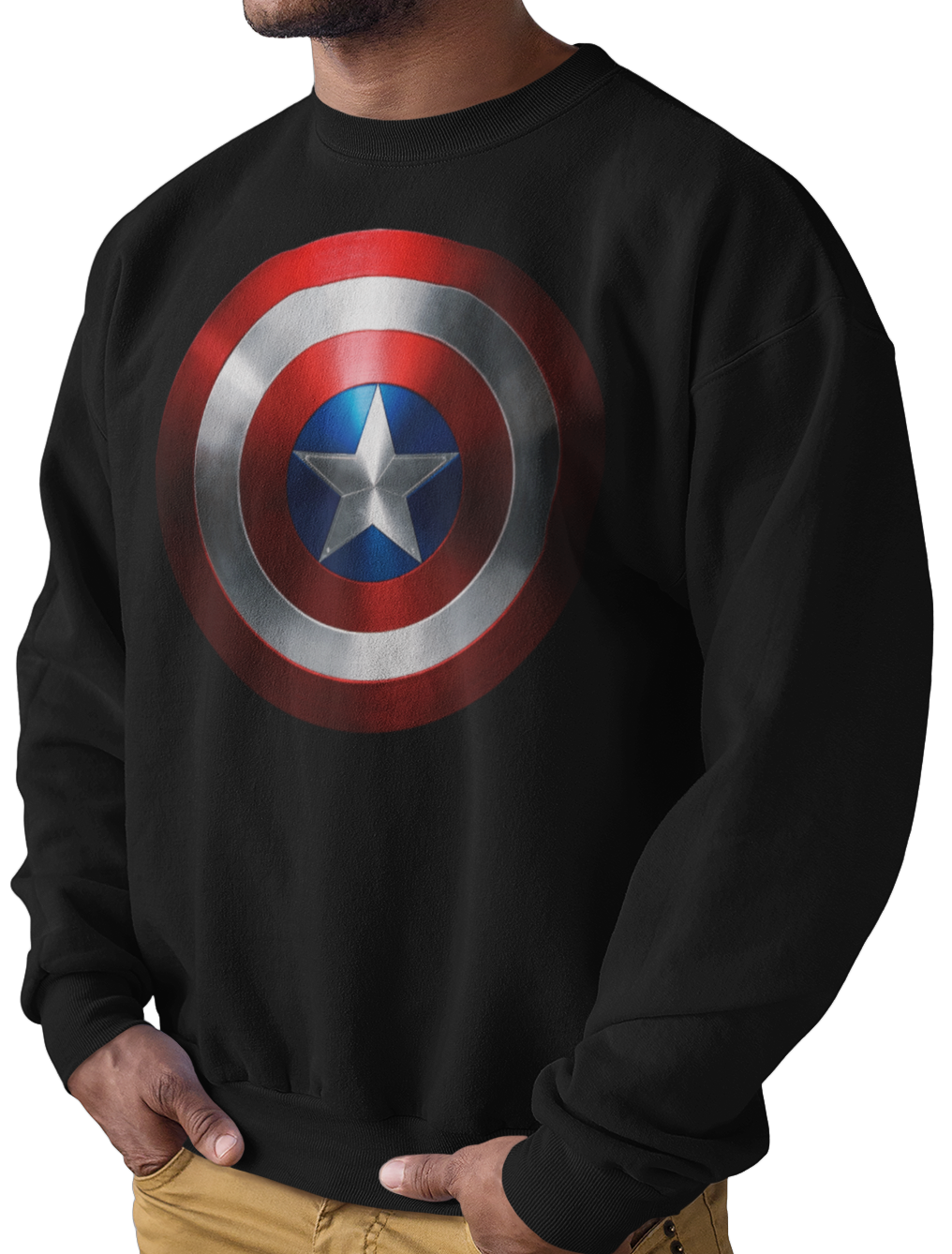 CAMISETA / SUDADERA HEROES CAPITAN AMERICA ESCUDO