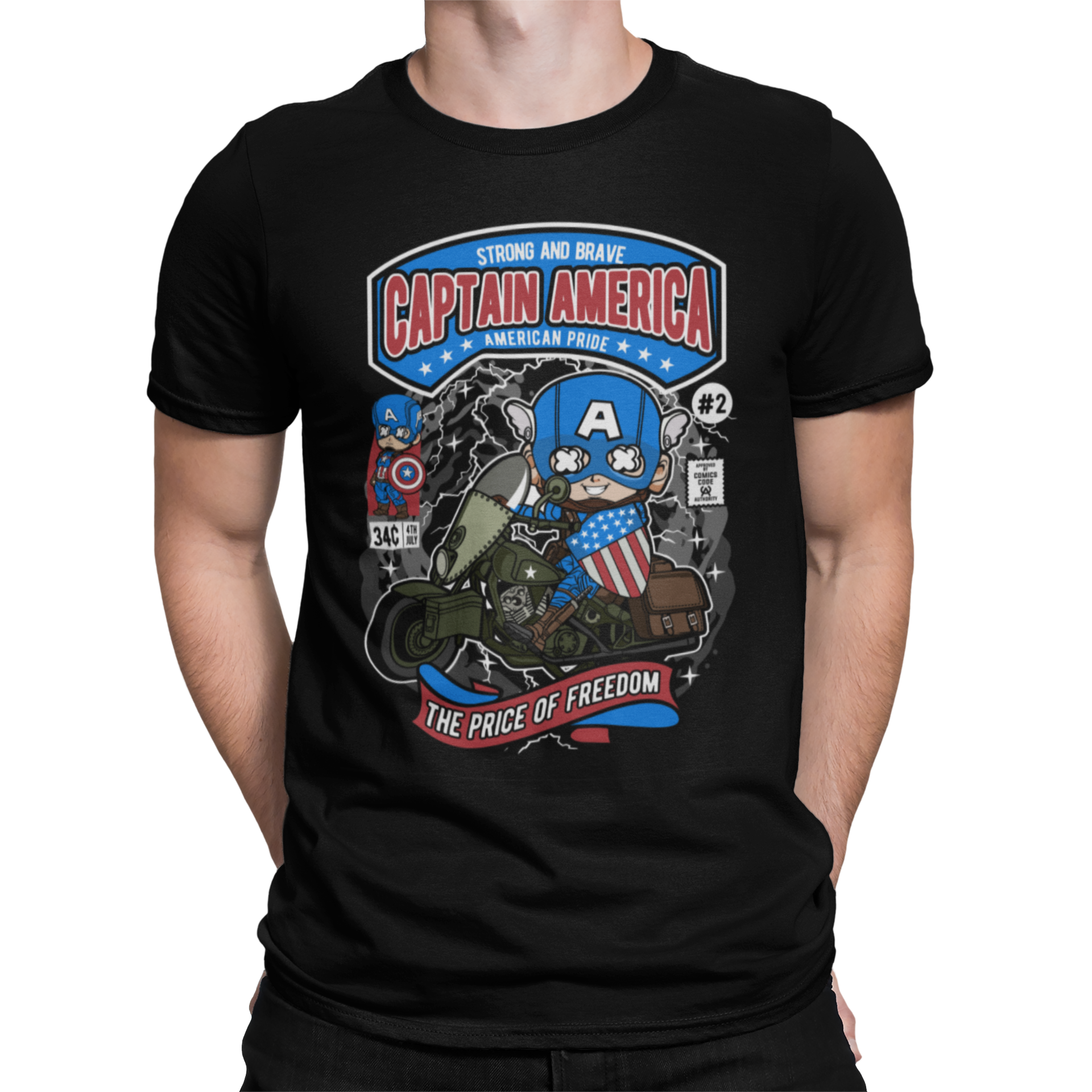 CAMISETA / SUDADERA HEROES CAPITAN AMERICA SCOOTER