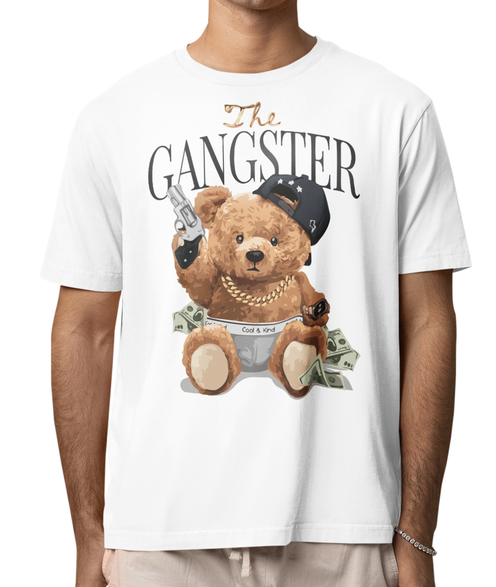CAMISETA / SUDADERA OSO THE GANGSTER BLANCA
