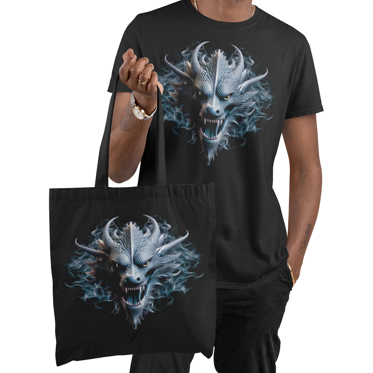 CAMISETA / SUDADERA DRAGON AZUL